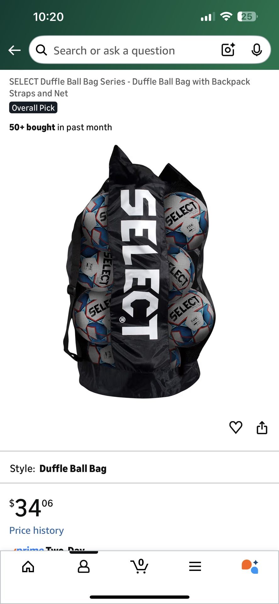 Select Duffle Soccer Ball Bag