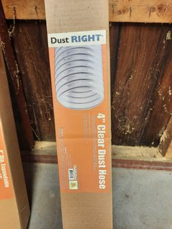 Dust Right 4" Hose 10' Long Dust Collection Hose