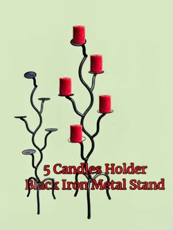 Vintage wrought iron candle holder