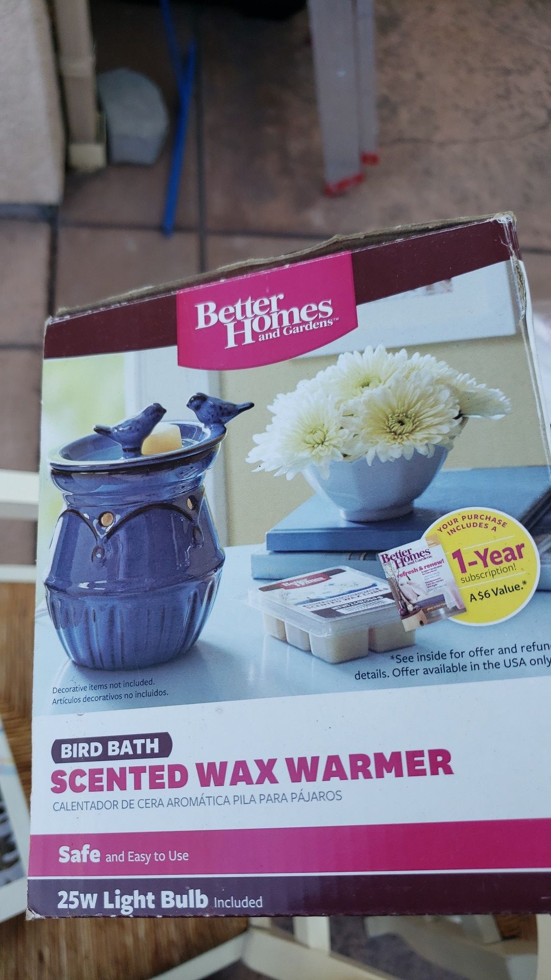 Bird bath wax warmer