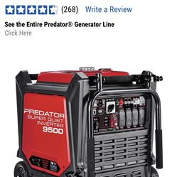 Brand new In box 9500 Predator inverter generator