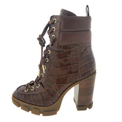 Michael Kors Lace-Up Embossed Crocodile Leather Boot - Size 7M Womens
(CSC038949)