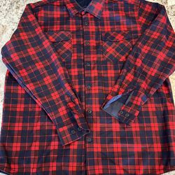  2X NEW Alimens & Gentle Men's Button Shacket Long Sleeve Plaid Microfiber Big  MADE IN ITALY
