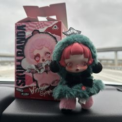 Skull Panda Winter Symphony Plush Keychain