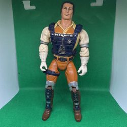 Vtg 1986 Mattel Filmation MARSHAL BRAVESTARR 8" Quick-Draw Action Figure w Vest