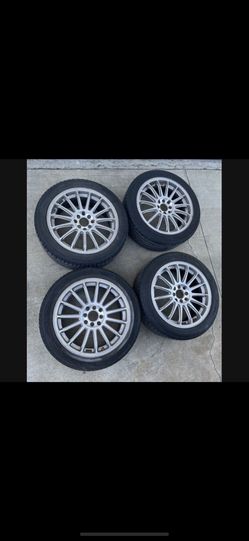 4 - 205/50r17 4x100 4x3.94 4x4.5 4x114.3 Enkei JDM Acura Integra Civic Fit Xa Xb Ia Echo Miata Wheels Rims Good Treads Tires!!!!!!