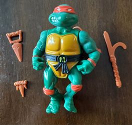 1988 Playmates Teenage Mutant Ninja Turtles MICHELANGELO Action Figure