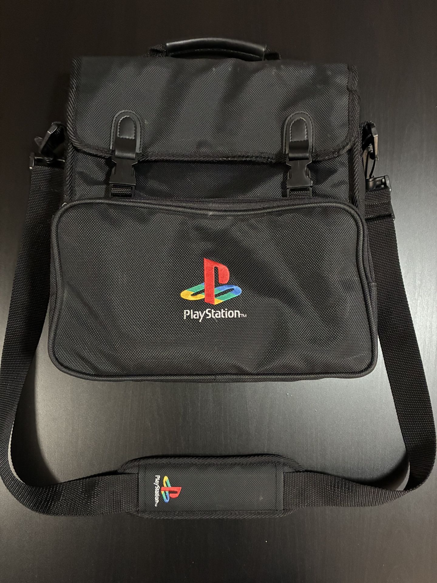 Black PlayStation PS1 Travel Case Messenger Bag