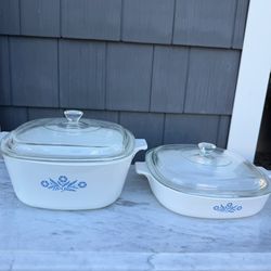2 CorningWare with lid