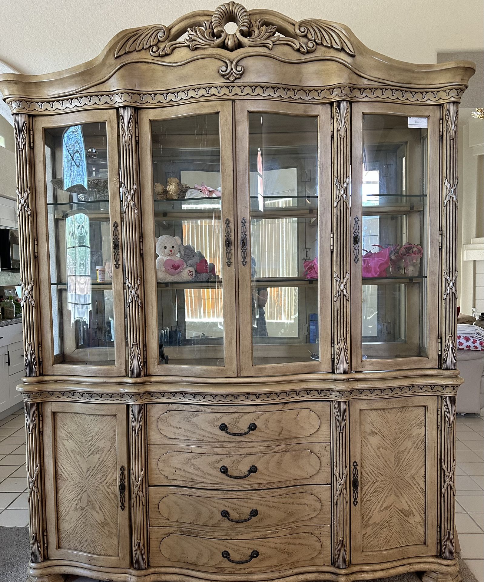 Antique Buffet With Hutch