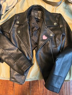Forever 21 Girls Faux Leather Moto Jacket – Size 7/8 – Used
