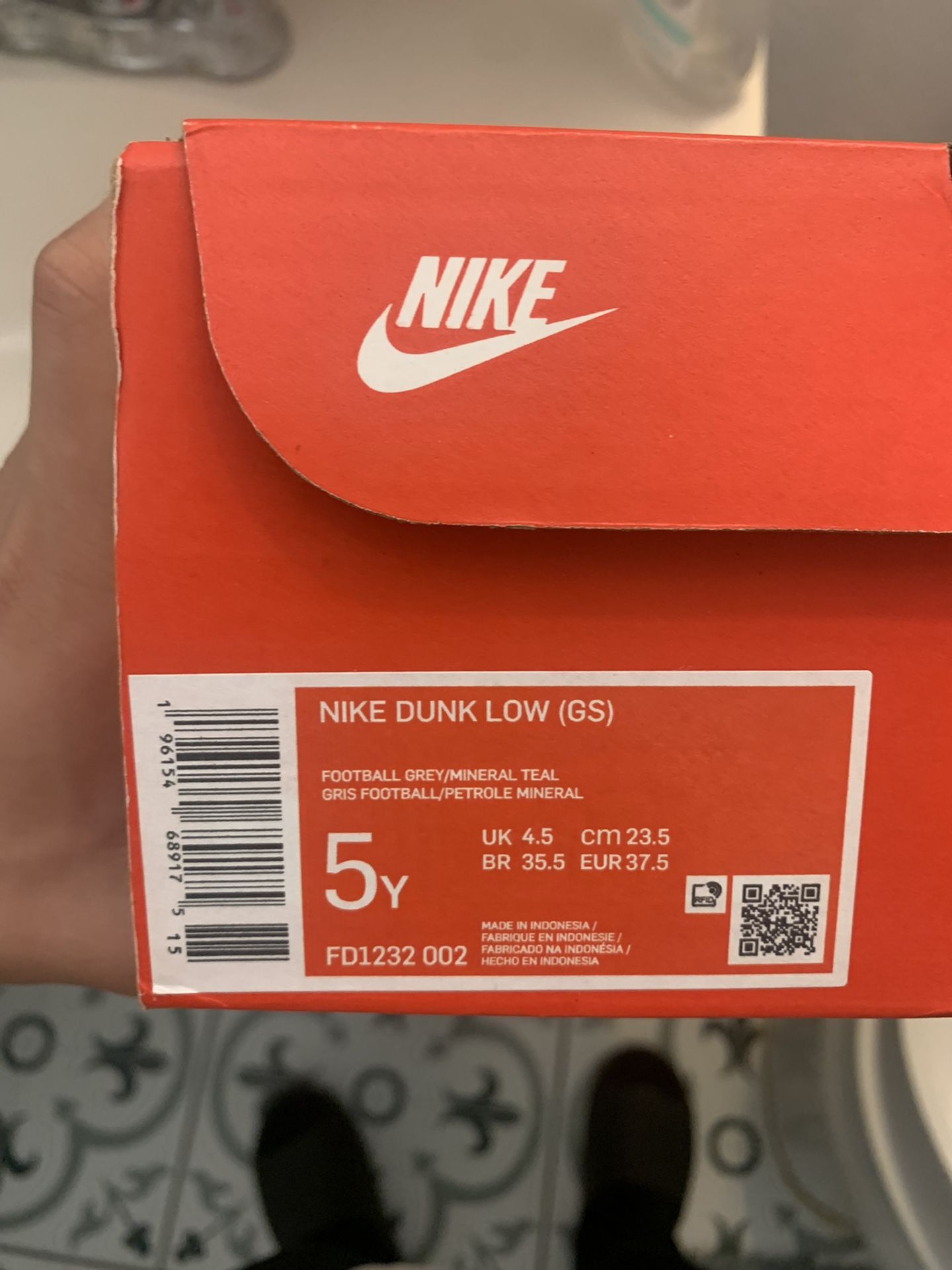 Ds Nike Air Dunk Low Teal Zeal Size 5y