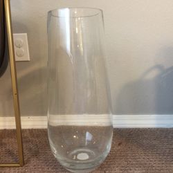 Tall glass vase