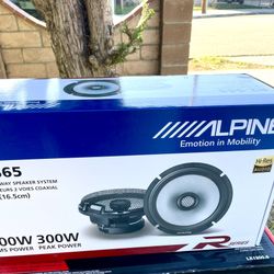 Alpine R2 -S65 Coaxial Speaker Set New Nuevas 