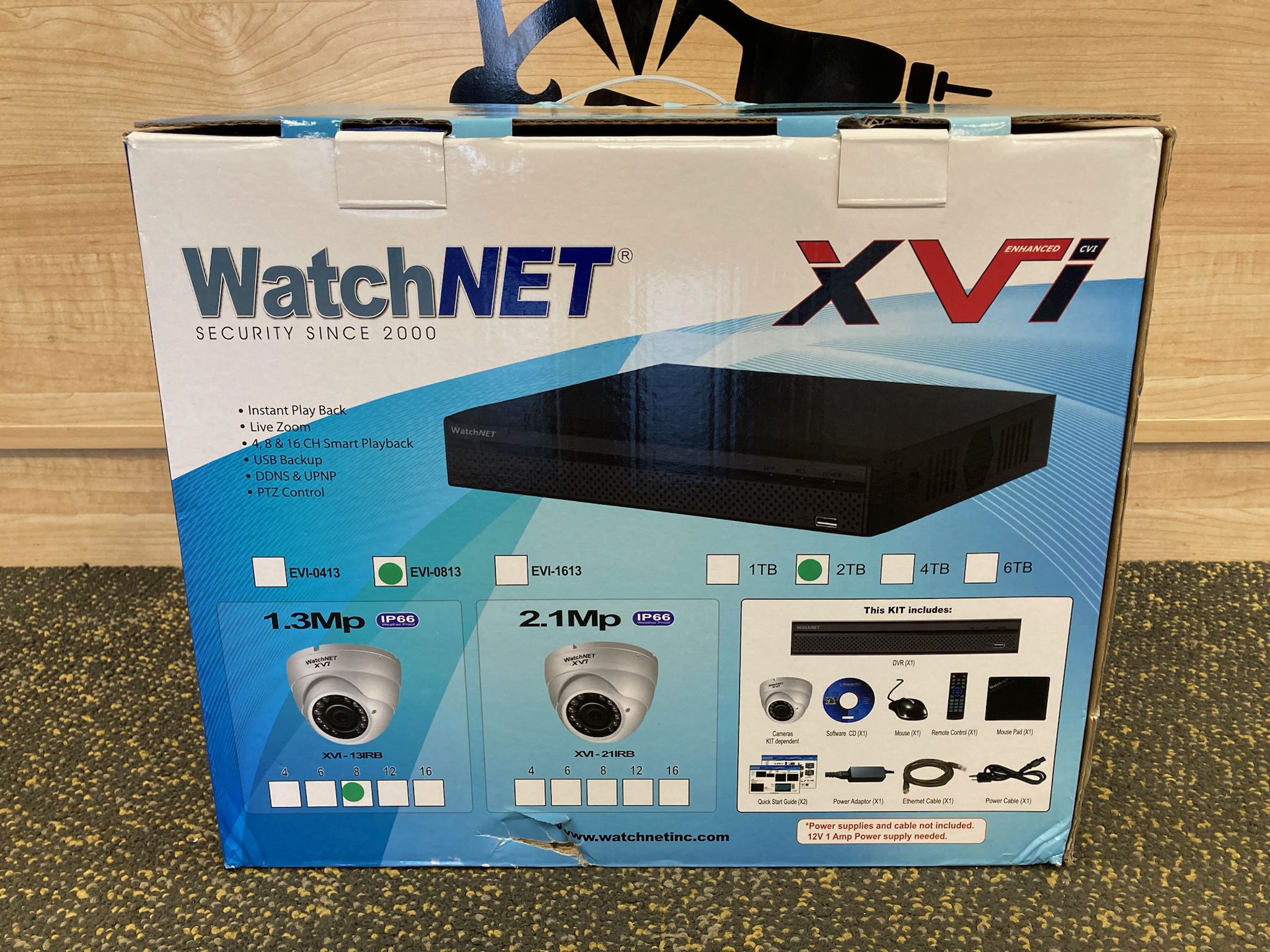 WatchNET EVI-08KIT6-13IRB 8-Piece Kit 2 TB 8 CAMERA SYSTEM Digital Video Recorder  