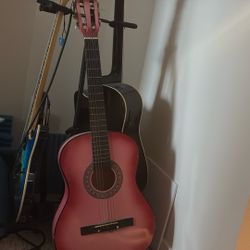 Acoustic Pink Guitar