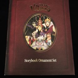 RETIRED Disney Villains Storybook Ornament Set: Maleficent, Ursula, Evil Queen