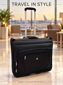 SwissGear premium, black, rolling garment bag