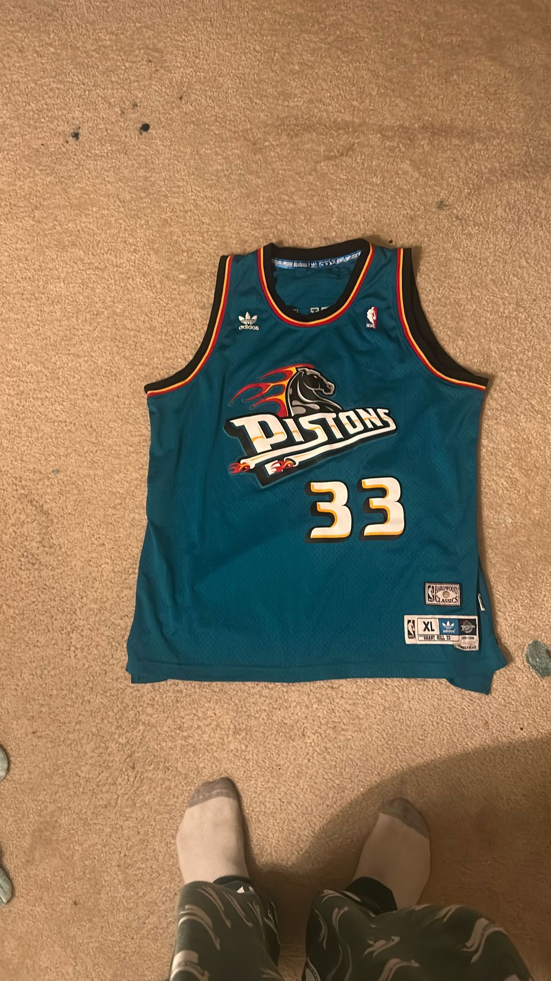 Hardwood Classics Grant Hill Retro Pistons Jersey