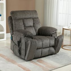 Power Lift Recliner Chair with Massage and Heat,  Safety Motion Reclining Mechanism with Hidden Cup Holder
