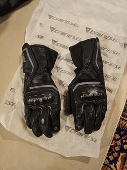 DAINESE ASSEN Leather Riding BLACK/BLACK GLOVES Adult