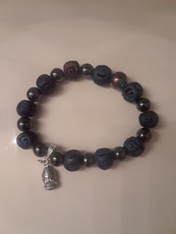Buddha Beaded & Black Stones