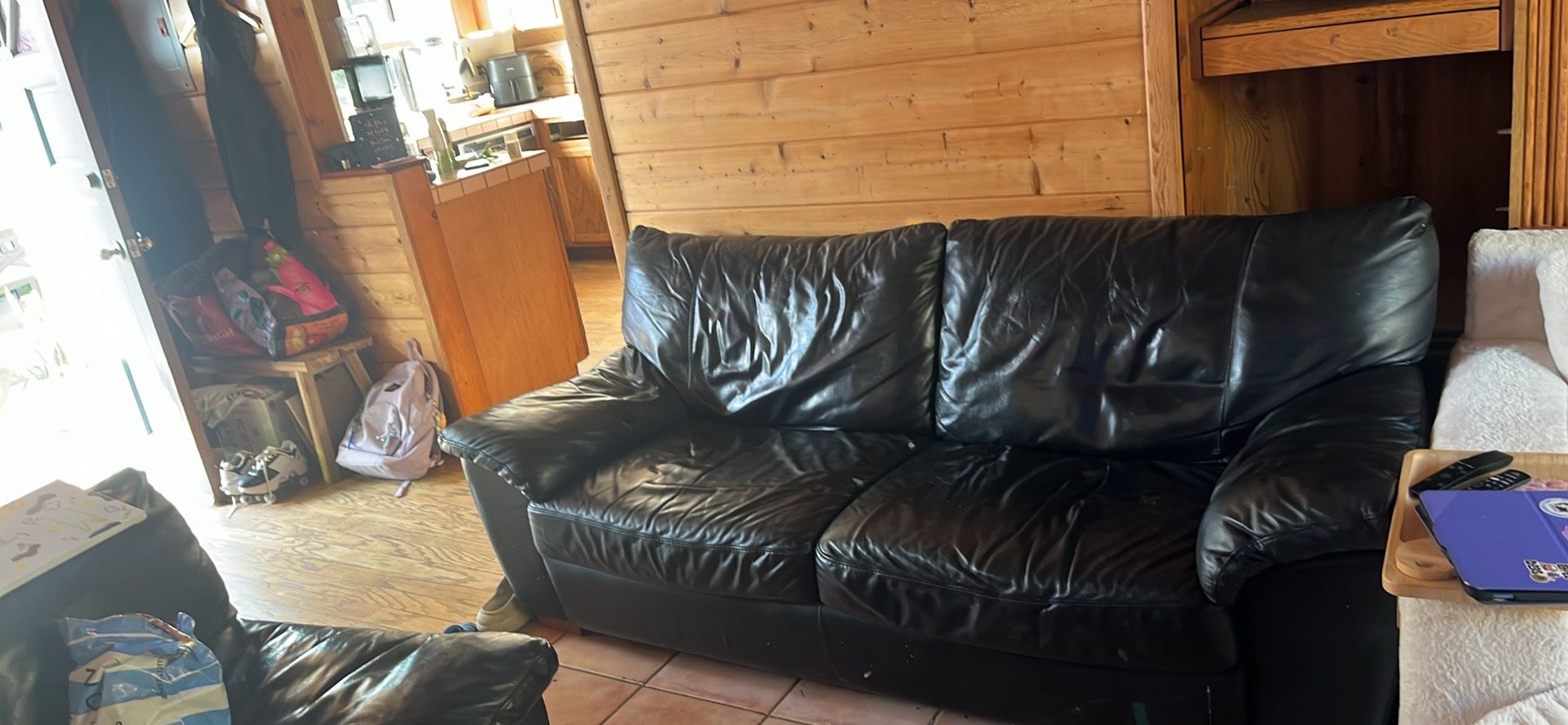Black Leather Couch