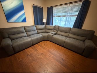 Power reclining sectional - gray