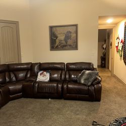 Leather Sectional 
