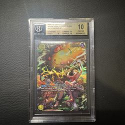 One Piece BGS Kami's Island Zeus SP op15-en04 Foil Beckett pristine 10
