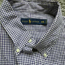 Ralph Lauren XXL Purple & White Dress Shirt