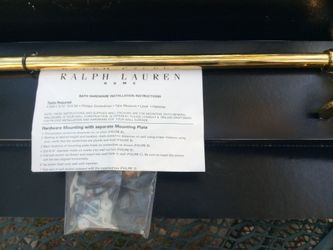 Ralph Lauren polish brass towel bar beautiful