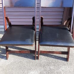Leather Folding Chairs 