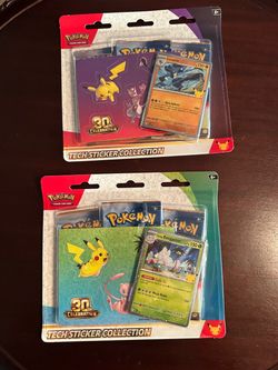 Pokemon TCG 30th Celebration Tech Sticker Collection SET OF 2 Lucario Exeggutor