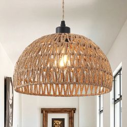 Woven Rope Dome Pendant Light