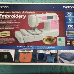 Brother PE500 Embroidery White Sewing Machine