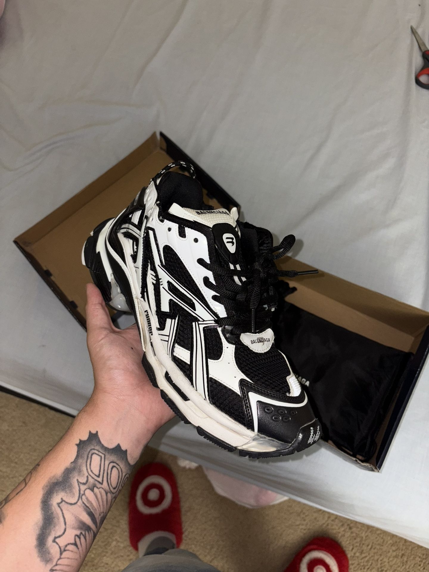 Black & White Balenciaga Runners