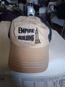Empire state building NYC baseball hat with slidermetal clip back 100 percent cotton