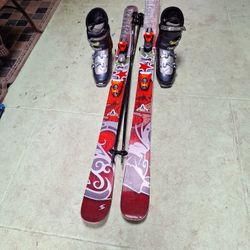 180cm  Blizard Skis Salamon Boots Size 30/ Us12 . Poles