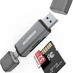 new USB C & USB-A Dual SD Card Reader, Memory Card Adapter for MMC/UHS-I - Compatible with MacBook Pro, iPad Pro, Galaxy S21 & More  About this item  