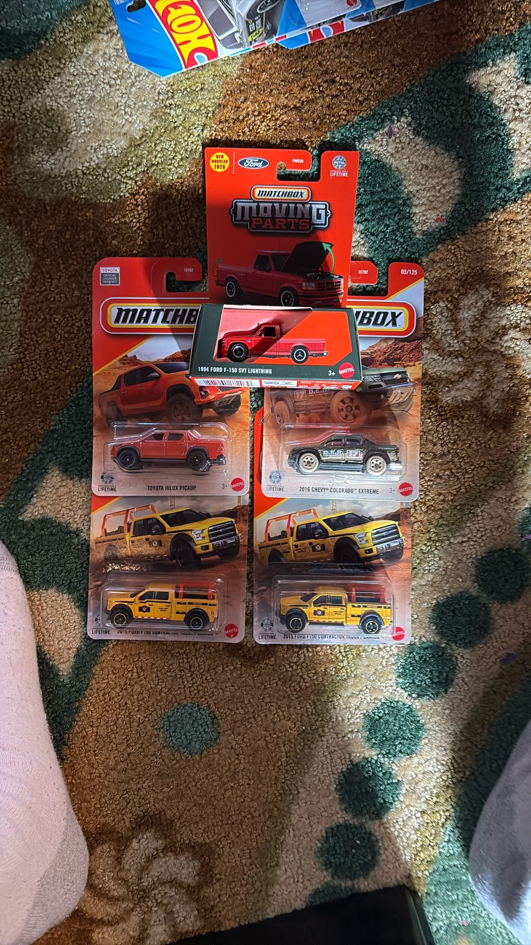 Matchbox five trucks $20