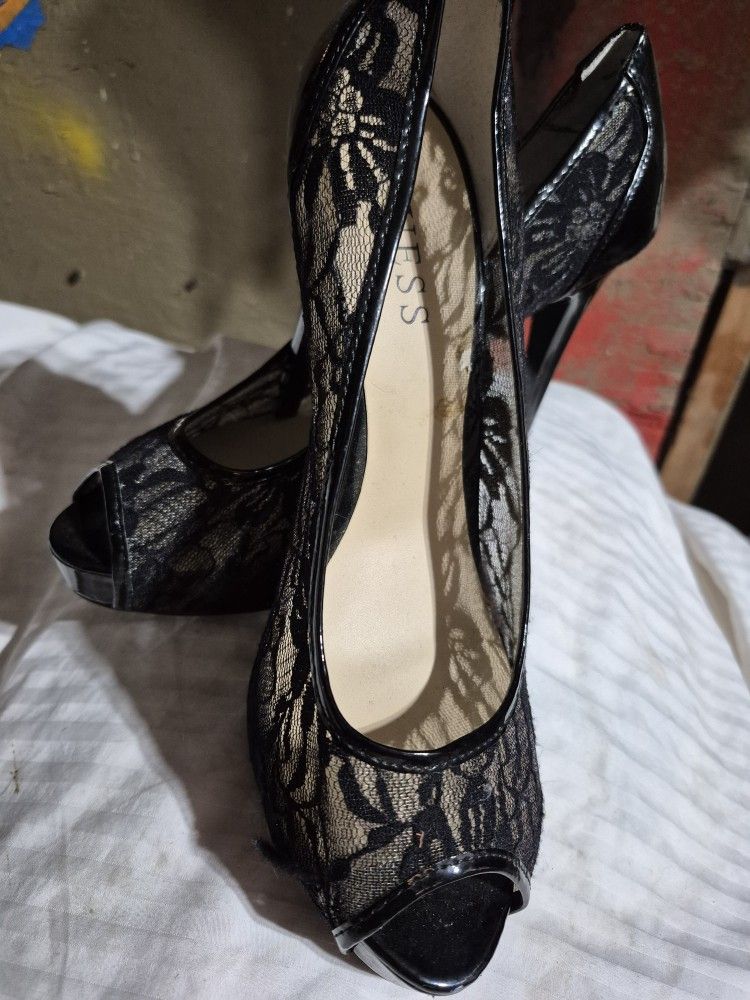 Guess Size 9 High Heels Open Toe