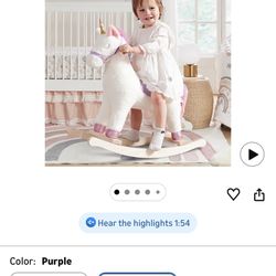 New And Never Used Soft And Fuzzy Rocking Horse/unicorn