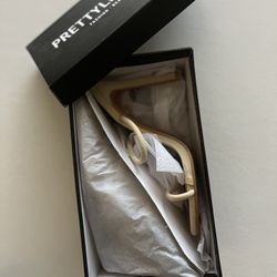 PLT-Brand New -barely there Nude High Heels sz 7,5