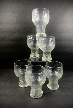 Vintage stacking glasses goblets 