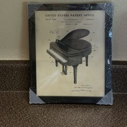 Art Print of Everett Worthington’s Piano Design Patent (New/Sealed)