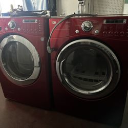 Lg Tromm Washer And Electric Dryer Red Color 