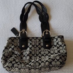 Vintage Braided Coach Tote Bag 