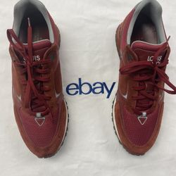 LOUIS VUITTON Maroon Damier RUN AWAY Suede Mesh Low Top Sneakers LV 9.5 US 10.5