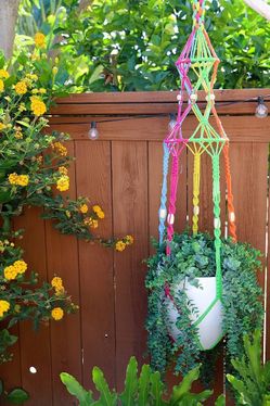 Youpa's Rainbow Macrame 48" Planter Plant Hanger (AZUSA) 